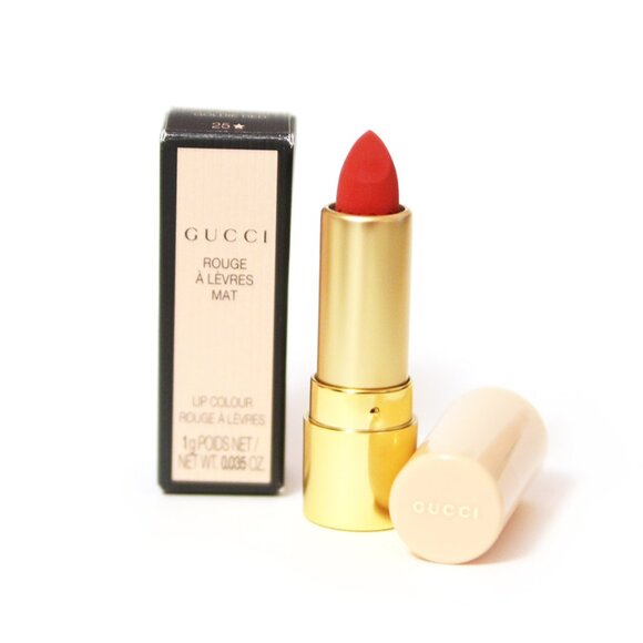 Gucci Velvet Matte Lipstick, Goldie Red 25, Mini Sample Travel Size - Picture 1 of 4